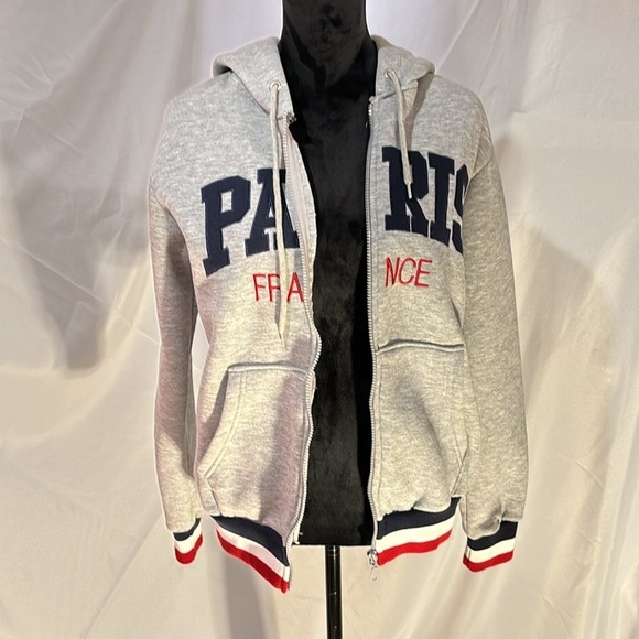 O'PAristyle Gray Women's Zip up Hoodie Size Small - Picture 2 of 12